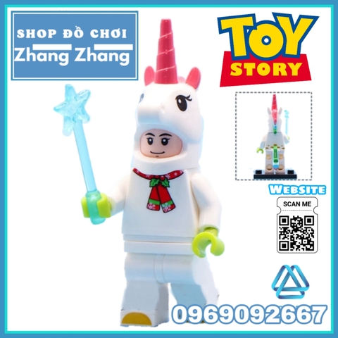 Xếp hình Toy Story Woody Buzz Lightyear Bunny LGM Stay Puft Gizmo Stripe Unicorn Mascot Lego Minifigures WM6077