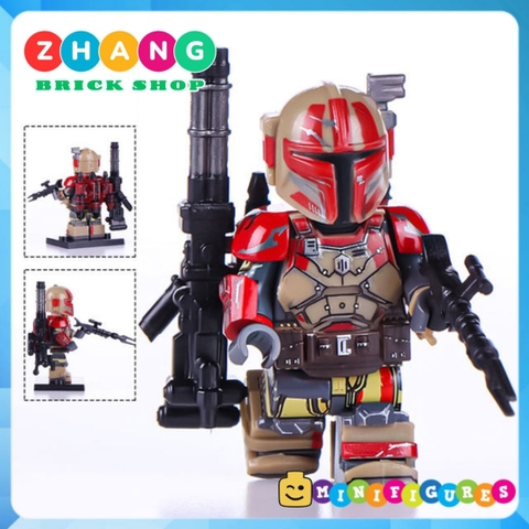 Xếp hình Star Wars Binh đoàn lính Heavy Infantry Mandalorian trong chiến tranh giữa các vì sao Lego Minifigures WM6094