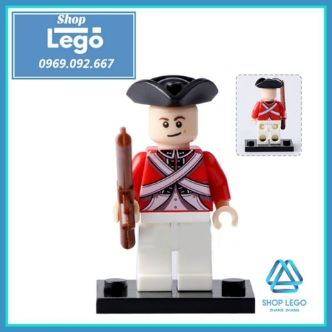 Xếp hình lục quân quân đội Cuộc chiến Hoa Kỳ - Anh Quốc 1812 Lego Minifigures POGO PG8035