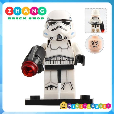 Xếp hình Star Wars Stormtrooper - Rebel Pilot - Flametrooper- Rebel Trooper Lego Minifigures Lele C041 048