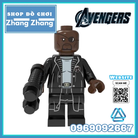 Xếp hình Avengers Nick Fury  - Thor - Iron Man - Hawkeye - Nebula - Spider Man Thanos Lego Minifigures POGO PG8250