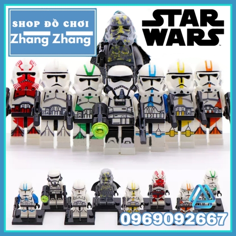 Xếp hình Mimban Stormtrooper - Imperial Patrol Trooper - Clone Trooper - Commander Thorn Lego Minifigures WM6036