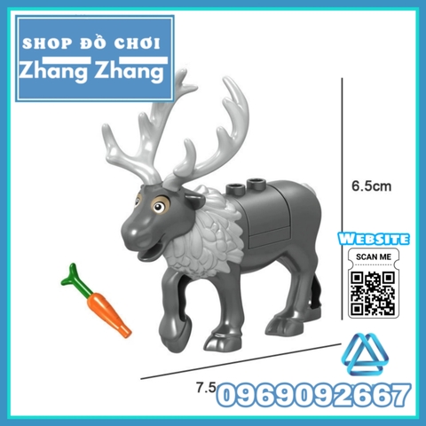 Xếp hình thế giới động vật Báo đốm Hổ vằn Nai sừng tấm bò sữa Lego Minifigures JM001