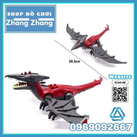 [20 cm] Xếp hình khủng long bay - Ancient Wing Dragon Lego - Công viên kỷ Jura - Jurassic Park Minifigures Yolo YG77052