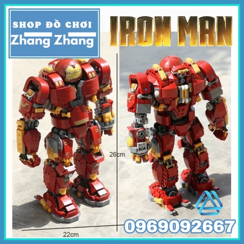 [1363 hình] Xếp hình Iron man chế tạo Hulkbuster MK44 Age of Ultron Lego Minifigures Decool 7134