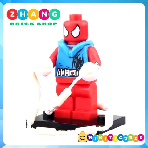 Xếp hình Spider-Man Scorpion Sandman Kraven Hobgoblin Stan Lee Captain American Lego Minifigures POGO PG8017