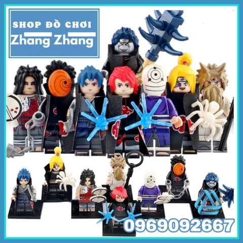 Xếp hình Naruto Tatasciore - Tobi - Uchiha Sasuke - Deidara - Madara - Obito Kisame Sasori Lego Minifigures Kopf KF6118