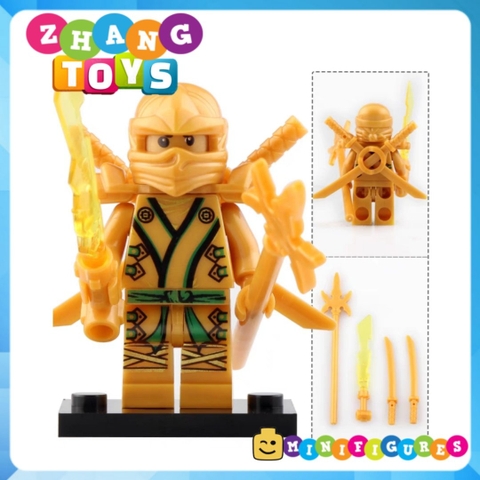 Xếp hình Ninjago Zane - Golden Ninja - Cole - Lloyd - Jay - Kai Lego Minifigures PRCK GA131 136