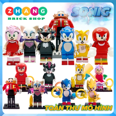 Đồ chơi lắp ráp Super Sonic Miles Prower Eggman Rogue The Bat Knuckles Amy Rose Shadow Minifigures KDL835 Zhang Brick