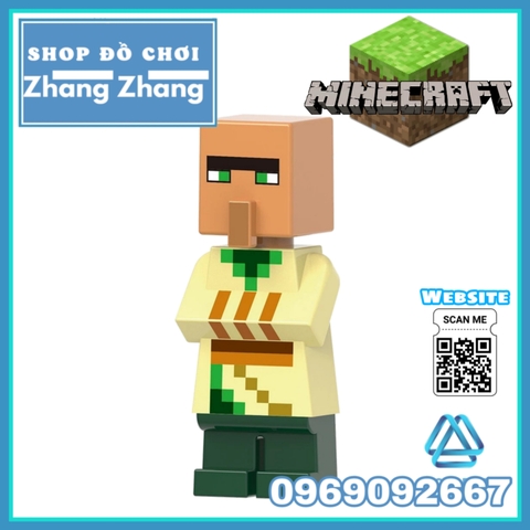 Xếp hình các nhân vật Minecraft - Desert Villager - Drowned - Husk Lego Minifigures Xinh X0310
