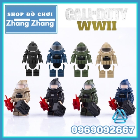 Đồ chơi xếp hình bộ quần áo giáp rà phá bom của đặc nhiệm Swat Minifigures EOD