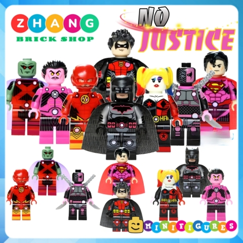 Xếp hình Deathstroke, Martian Manhunter, Flash Siêu anh hùng DC Comics Lego Minifigures POGO PG8211