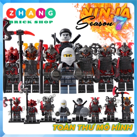 Xếp hình Ninjago Shadow - Ash - Slackjaw - Blunck - Rivett - Vermin - Raggmunk - Machia Lego Minifigures POGO PG8055