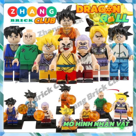 Xếp hình Dragon Ball Goku Gohan Krillin Launch Master Mutaito Lego Minifigures Pogo PG8167
