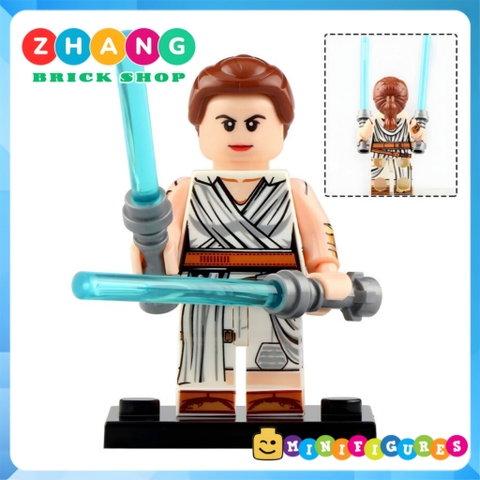 Xếp hình Rey - Finn - Kylo Renn - Dark Rey - Lando - Chewbacca - Emperor Palpatine - Baby Yoda Lego Minifigures WM6081
