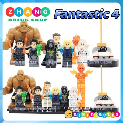 Xếp hình Fantastic The Thing Invisible Woman Human Torch Dr Doom Sue Storm Reed Richards Johnny Lego Minifigures SY288