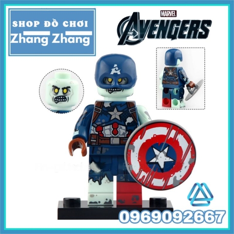 Đồ chơi xếp hình Bucky Scarlet Witch Vision Gamora Captain Falcon Loki Star-Lord Minifigures POGO PG8298