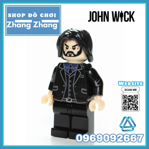 Xếp hình John Wick sát thủ chuyên nghiệp Lego Minifigures Koruit Wm830 Kopf KF1216