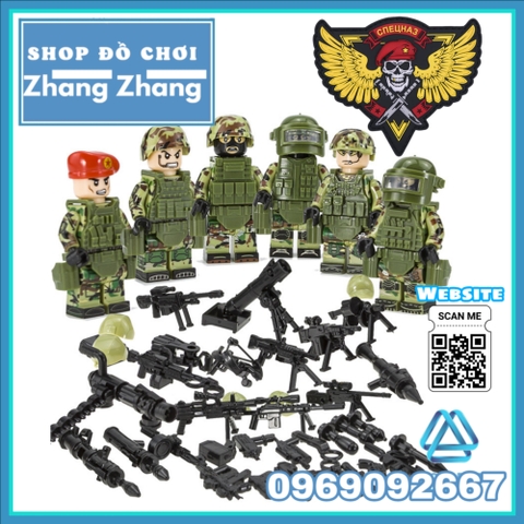 Đồ chơi Xếp hình Lực lượng đặc nhiệm Spetsnaz Alpha Nga tinh nhuệ giỏi nhất thế giới Lego Minifigures Tbstoy Tbs41-46