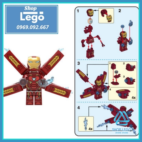 Xếp hình Avengers: Infinity War Vision Proxima Midnight Wasp Dr Strange Gamora Iron Man MK50 Lego Minifigures Xinh X0187