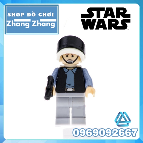 Xếp hình Star Wars Ki-Adi-Mundi - Rey - Moloch Luke Skywalker Imperial Pilot Rebel Trooper Lego Minifigures Pogo PG8116