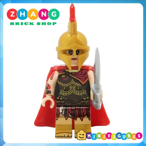 Xếp hình Nữ chiến binh Spartan Girl mạnh nhất Trung Cổ Lego Minifigures Xinh X0316 XH1730