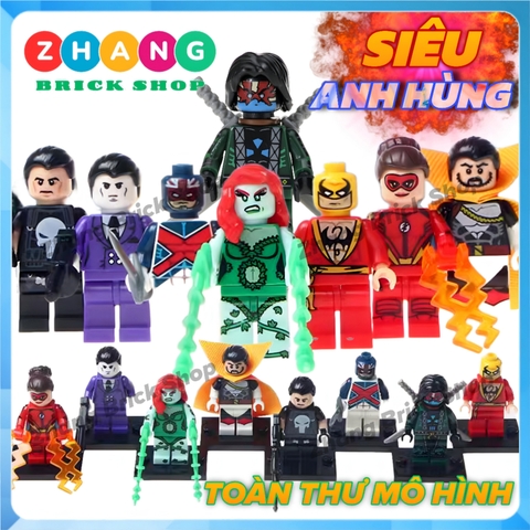 Mô hình nhân vật Iron Fist Punisher Jesse Quick Poison Ivy Nefaria Ghost Maker Captain Britain Kilgrave POGO PG8060