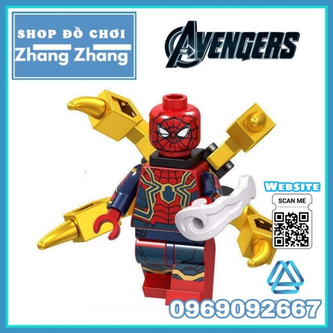 Xếp hình Iron man - Spider-man - Ebony Maw - Groot - Thor Dr Strage Black Widow Star-Lord Lego Minifigures Lele D033 040