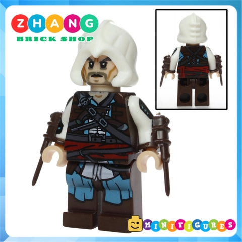 Đồ chơi xếp hình Assassin creed gồm Kenway Firenze Dorian Firenze Cormac Dorian Minifigures POGO PG8020