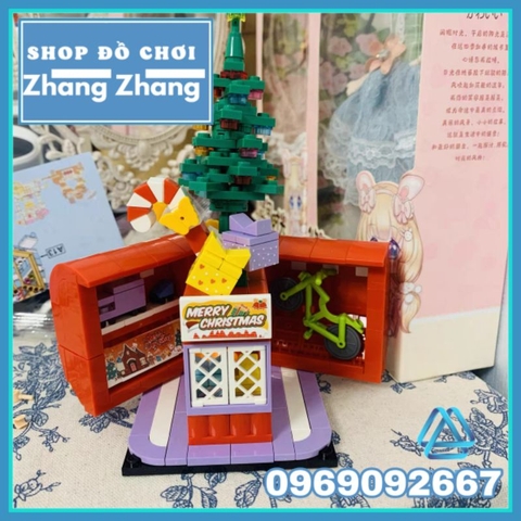Đồ chơi xếp hình Ngôi nhà cà chua đêm giáng sinh Merry Christmas gồm 342 hình Mô hình Minifigures Shenyang SY5217
