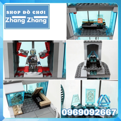 [511 hình] Xếp hình Lego Attack On Avengers Tower Lego Minifigures Decool 7114