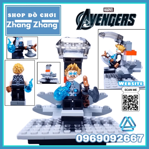 Xếp hình Spider-Man Thor Star-Lord Vision Captain Marvel Thanos Nick Fury Lego Minifigures Hãng Lele 34074