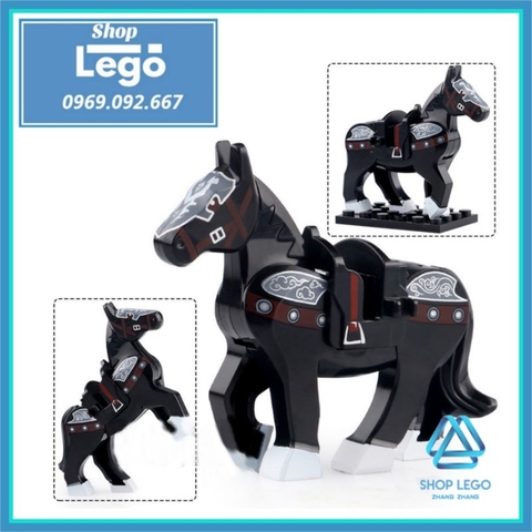 Xếp hình Chiến mã Ô Vân Đạp Tuyết của Trương Phi trong tam quốc Lego Minifigures Xinh XH1582