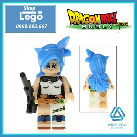 Xếp hình Lauch không cuồng nộ siêu đáng yêu trong Dragon ball Lego Minifigures Kopf KF2019