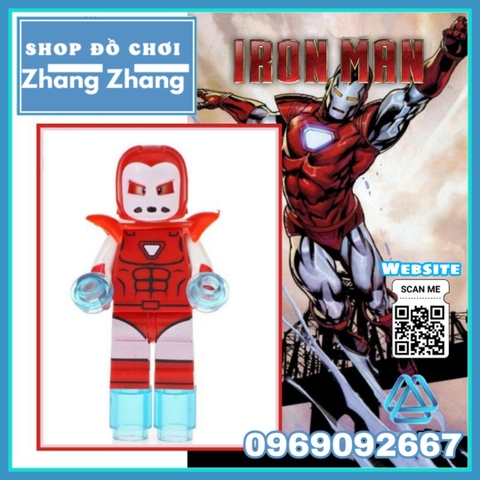 Xếp hình Người sắt Iron Man Silver Centurion 1980 Lego Minifigures Xinh Kopf KF1146