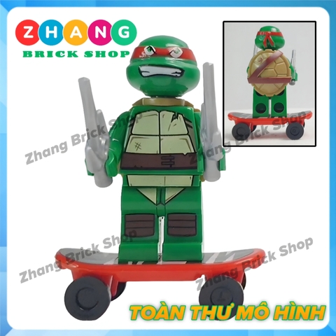 Xếp hình Ninja rùa teenage mutant ninja turtles gồm Leonardo - Raphael - Donatello Lego Minifigures Kopf KF6125