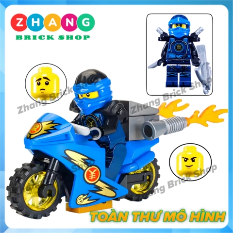 Xếp hình Ninjago nhân vật Zane - Kai - Jay - Cole Nya - Lloyd tặng kèm xe moto Lego Minifigures LeLe 31050