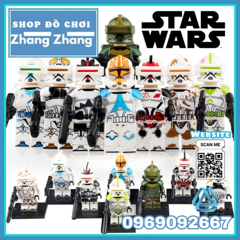 Đồ chơi xếp hình Star Wars gồm Ahsoka's Clone Trooper Minifigures Xinh X0303