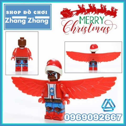 Xếp hình Giáng sinh Batgirl - Black Panther Cyclops Falcon Red Robin Flash Marry Christmas Lego Minifigures POGO PG8189