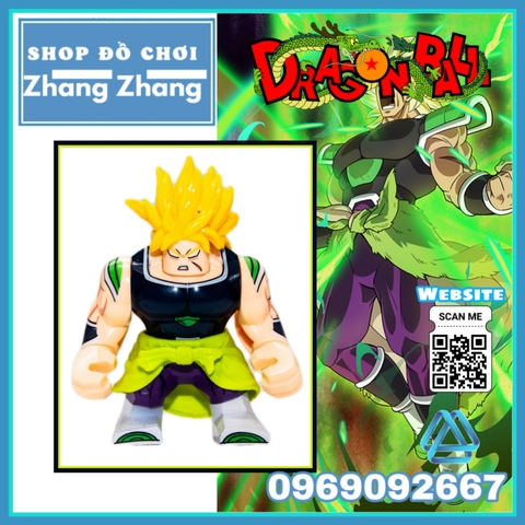 Xếp hình Broly SSJ2 Siêu saiyan cấp 2 trong Songoku Dragon Ball Z Bigfig Lego Minifigures Kopf Kf6073 Kf748