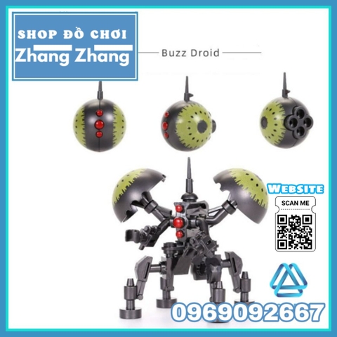 Xếp hình Star Wars robot chiến đấu cỗ máy Buzz Droid Lego Minifigures Koruit XP352