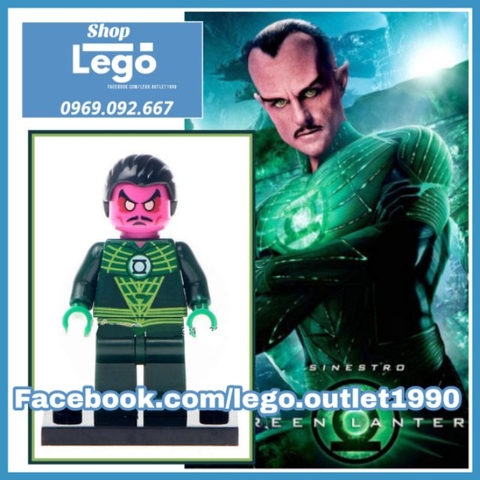 Xếp hình Sinestro Green Lantern siêu anh hùng DC comics Lego Minifigures Wm311