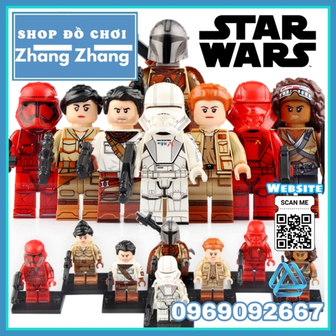 Xếp hình Star Wars Kaydel Poe Jannah Rose The Mandalorian Sith Trooper Lego Minifigures WM6082