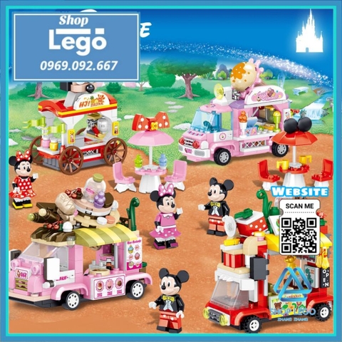 Xếp hình tuyển tập xe kem Mickey và vịt Donald Lego Minifigures PRCK 69663