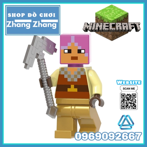 Xếp hình các nhân vật Minecraft - Desert Villager - Drowned - Husk Lego Minifigures Xinh X0310