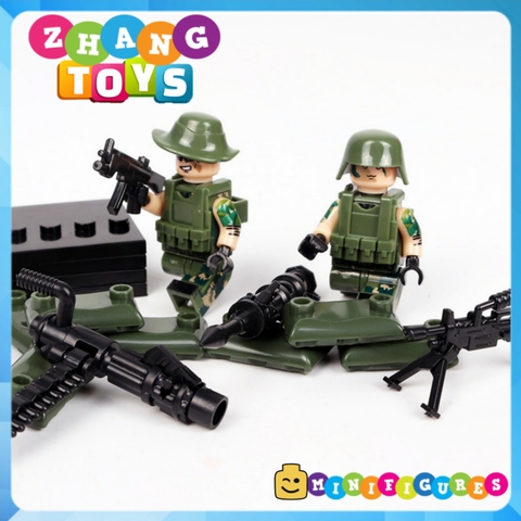 Xếp hình đặc nhiệm Biệt kích rừng Swat Alpha Spetsnaz Nga Mỹ Full vũ khí phụ kiện Lego Minifigures Tbstoys Tbs75-80
