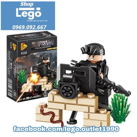 Xếp hình cảnh sát đặc nhiệm SWAT S.A.S (9 mẫu) Lego minifigures KAZI 653001