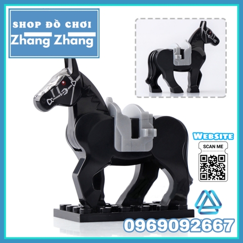 Xếp hình Ngựa chiến Tam Quốc Xích Thố - Đích Lô - Dạ chiếu ngọc Sư Tử - Ô vân đạp tuyết Lego Minifigures Xinh X0169