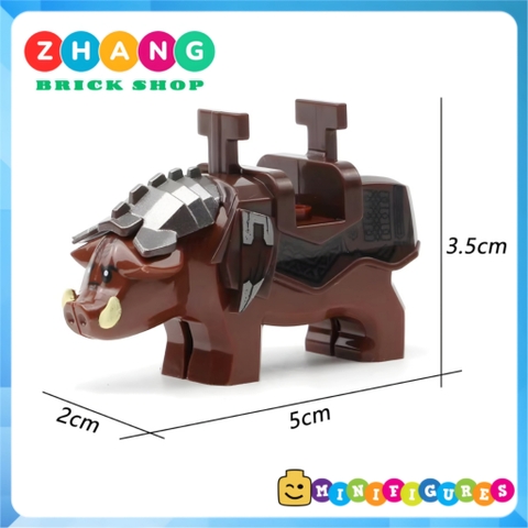 Xếp hình Lợn rừng chiến binh Boar Mount trong The Hobbit Lego Minifigures Xinh XH1535
