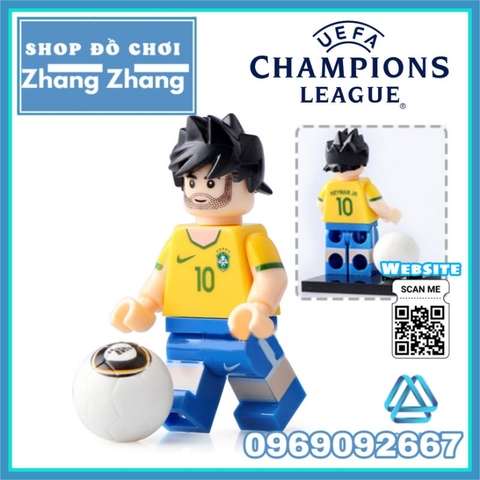 Đồ chơi xếp hình Messi Ronaldo - Neymar JR - Pogba Ibrahimovic - Chicharito Ozil - Beckham Minifigures Kopf KF6032